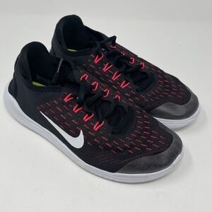 Nike Free RN 2018 Black/White-Racer Pink-Volt AH3457-001 Youth Size 4Y